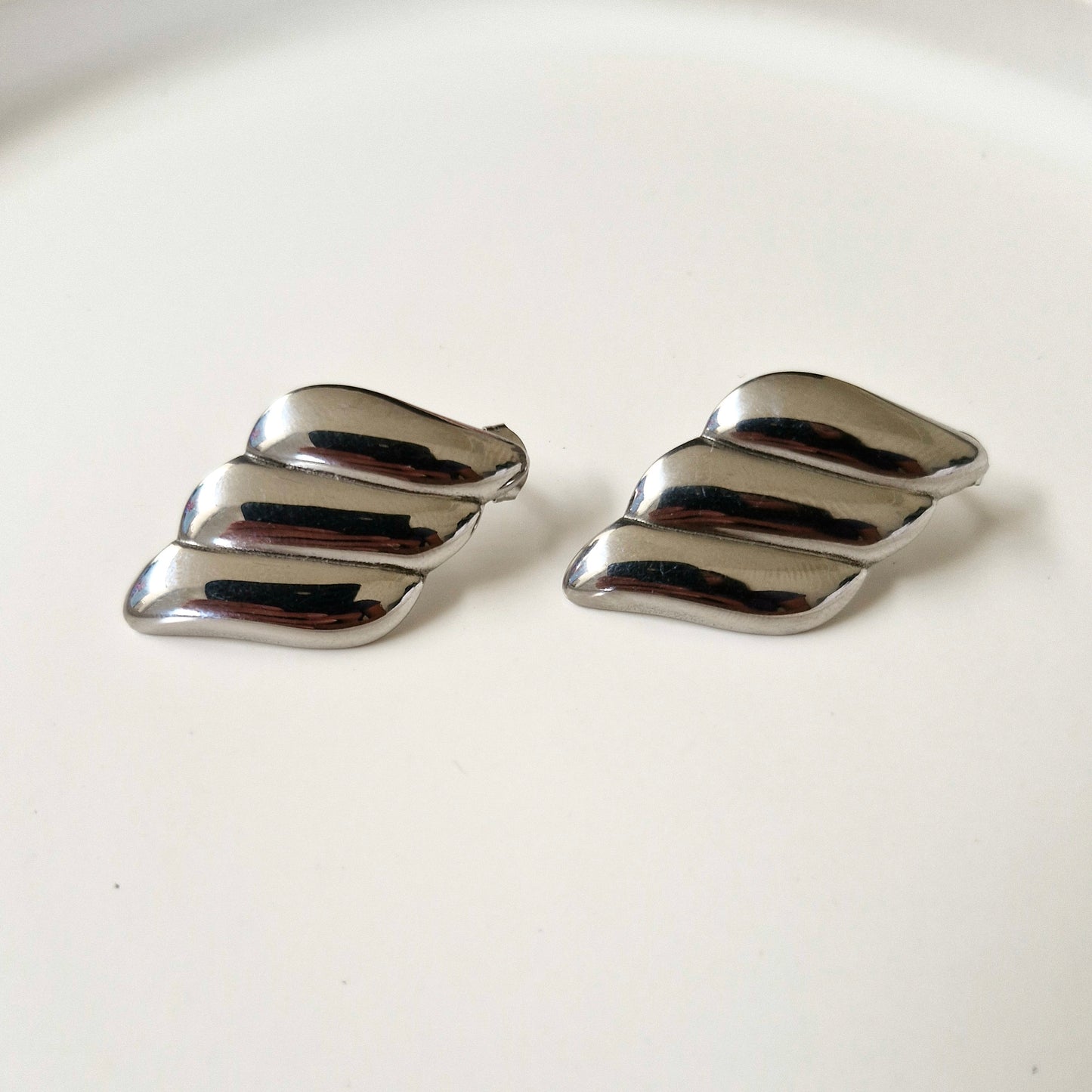 Aretes Alas Plateado