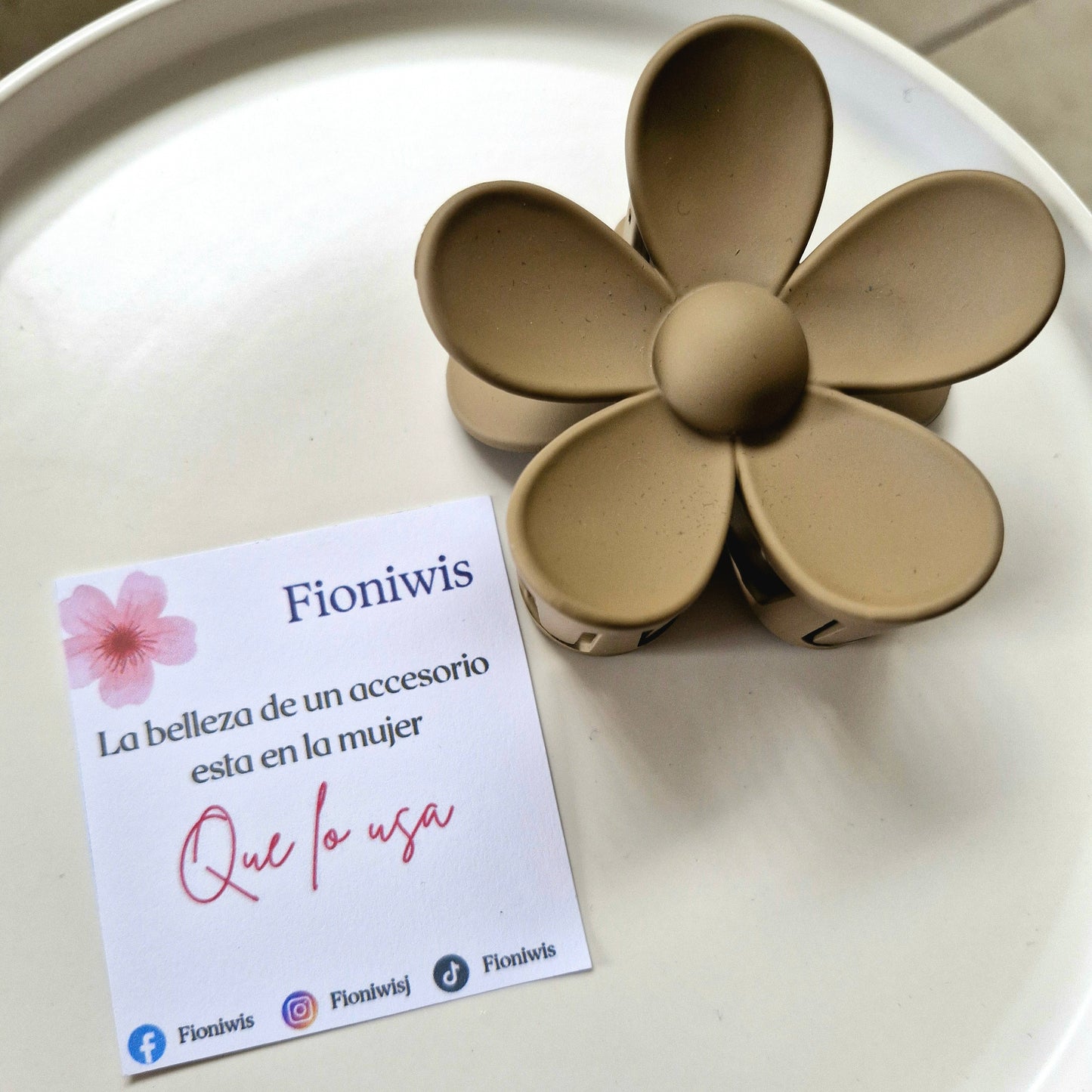 Hair Clip Primavera Café