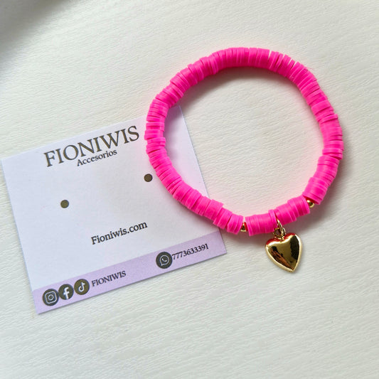 Pulsera Arcilla Corazón