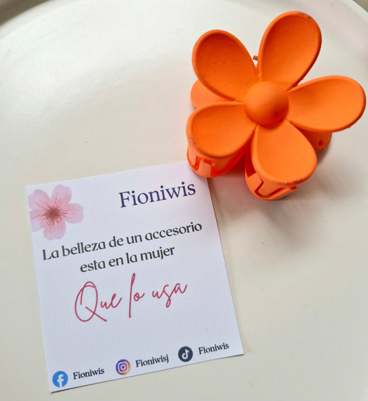 Hair Clip Mini Primavera Naranja